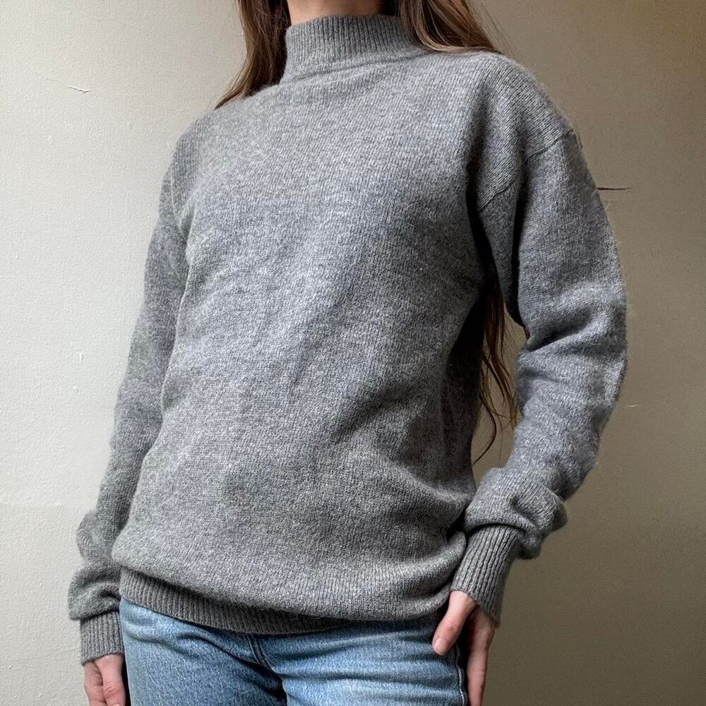Vintage Charter Club by Jane Justin Wool Mock Neck Sweater Medium - Picture 3 of 3